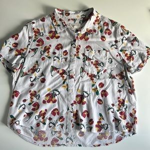 Bridge & Burn Greer Tulip Print button-up